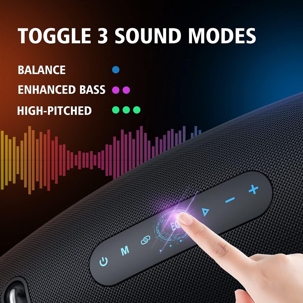 ZEALOT - Altavoz ZEALOT S67 Parlante Bluetooth 75W IPX6 BassUp NEGRO