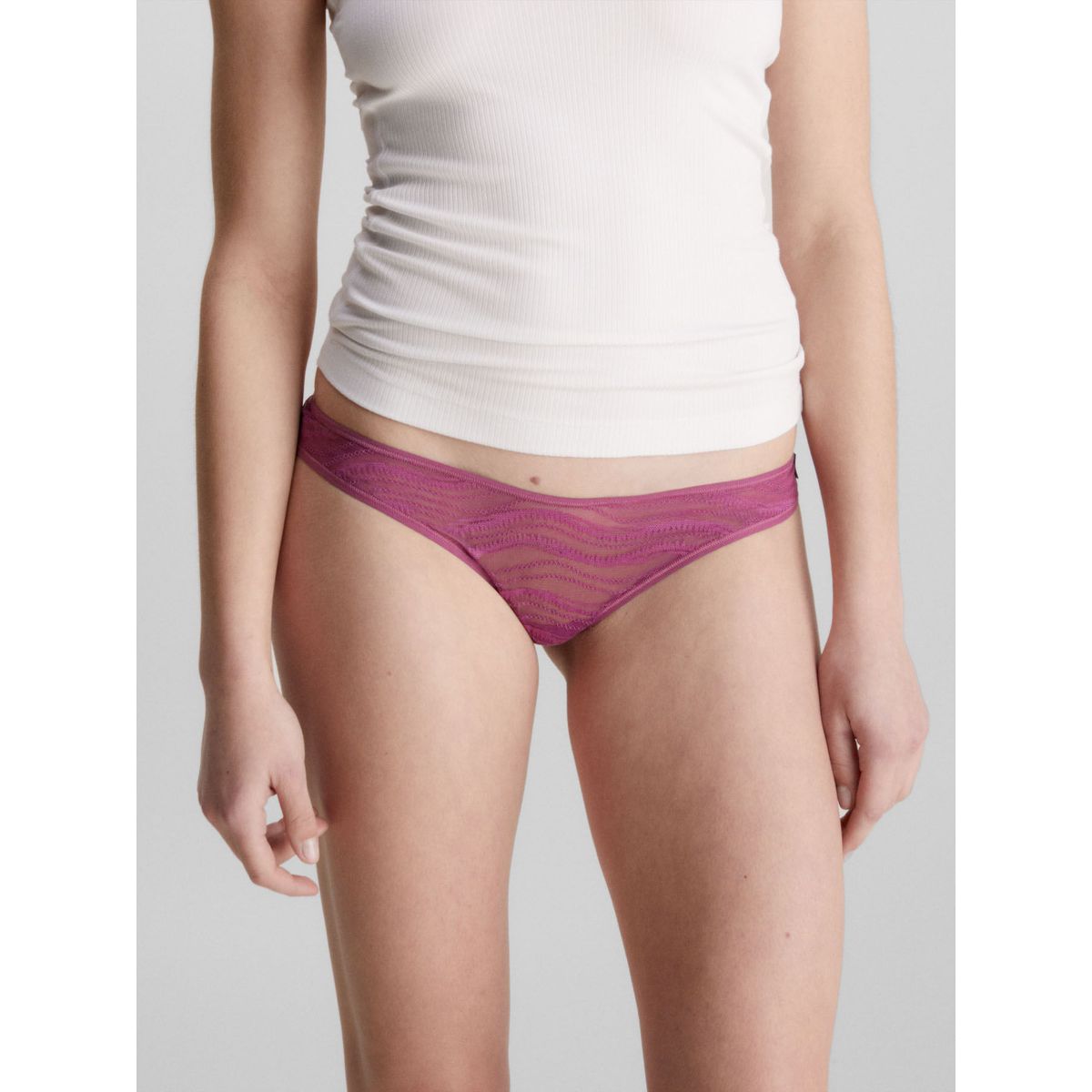 CALVIN KLEIN - Pantie TipoTanga Morada De Encaje Calvin Klein