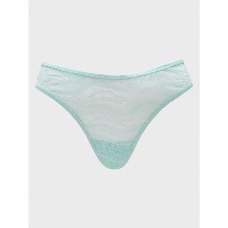 CALVIN KLEIN - Pantie Tipo Tanga Verde De Encaje Calvin Klein_.