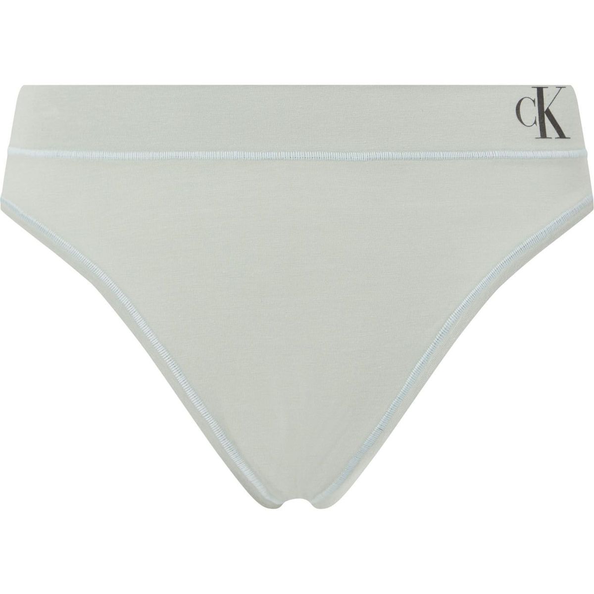 CALVIN KLEIN - Pantie Tipo Bikini Verde Con Logo Calvin Klein