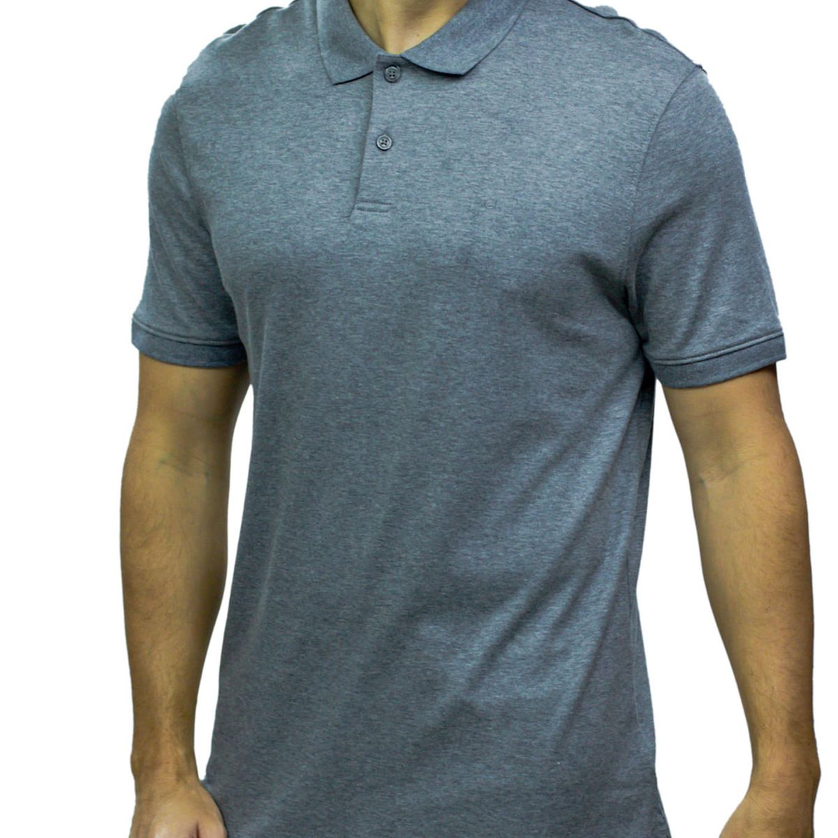 CALVIN KLEIN - Polo Gris Liquid Touch Con Logo Calvin Klein