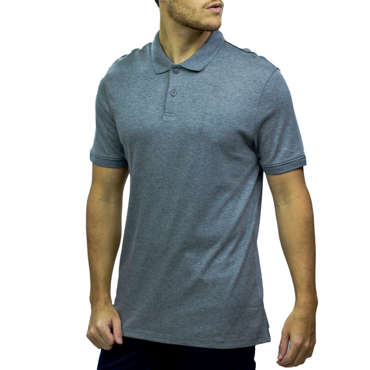 CALVIN KLEIN - Polo Gris Liquid Touch Con Logo Calvin Klein