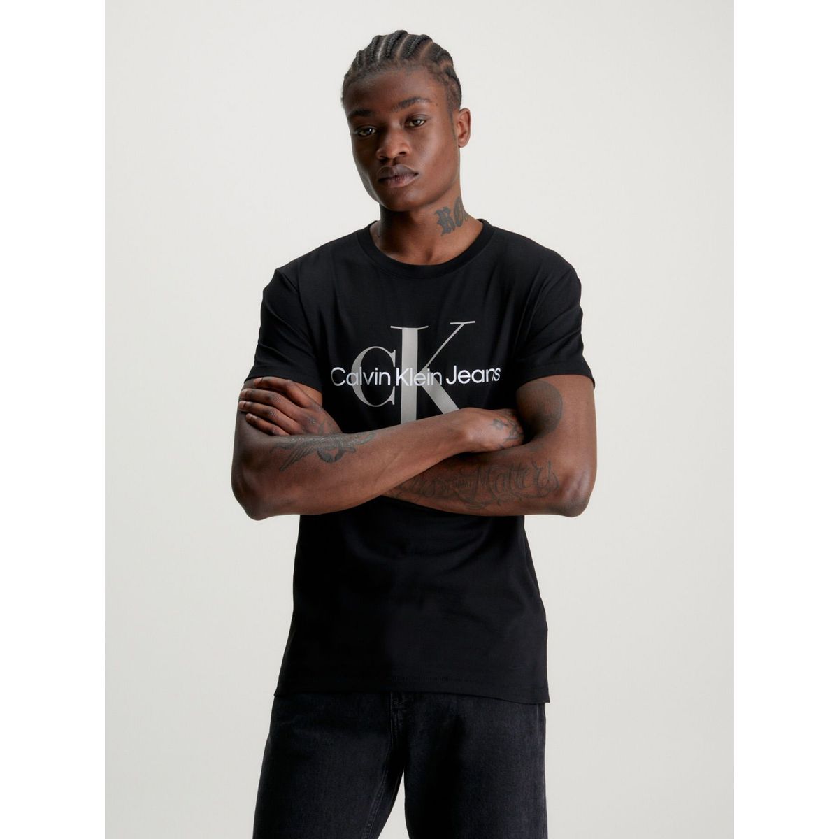 CALVIN KLEIN - Camiseta Slim Con Monograma Hombre Negro Calvin Klein