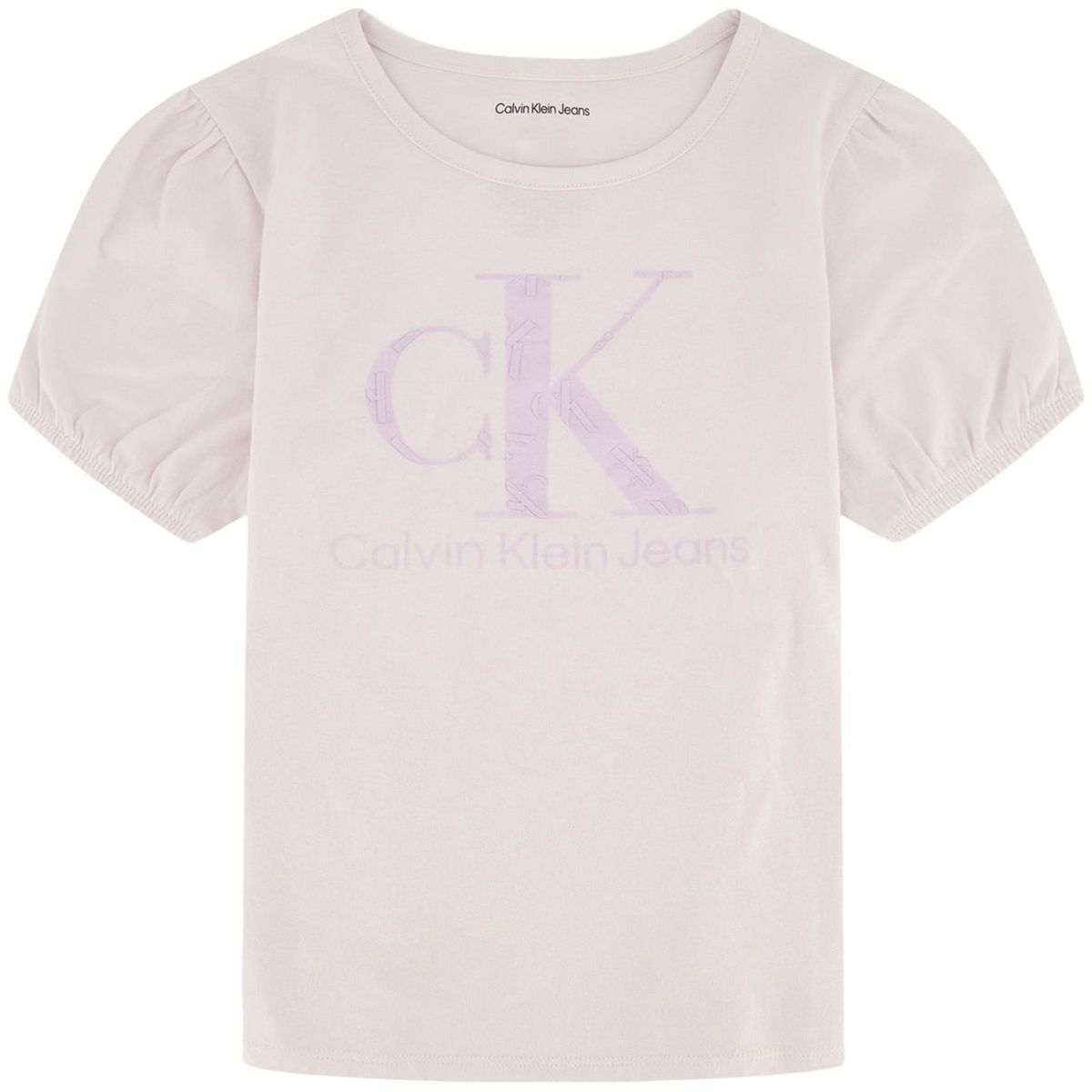 CALVIN KLEIN - Camiseta Para Niña Con Mangas De Globo Rosado Calvin Klein