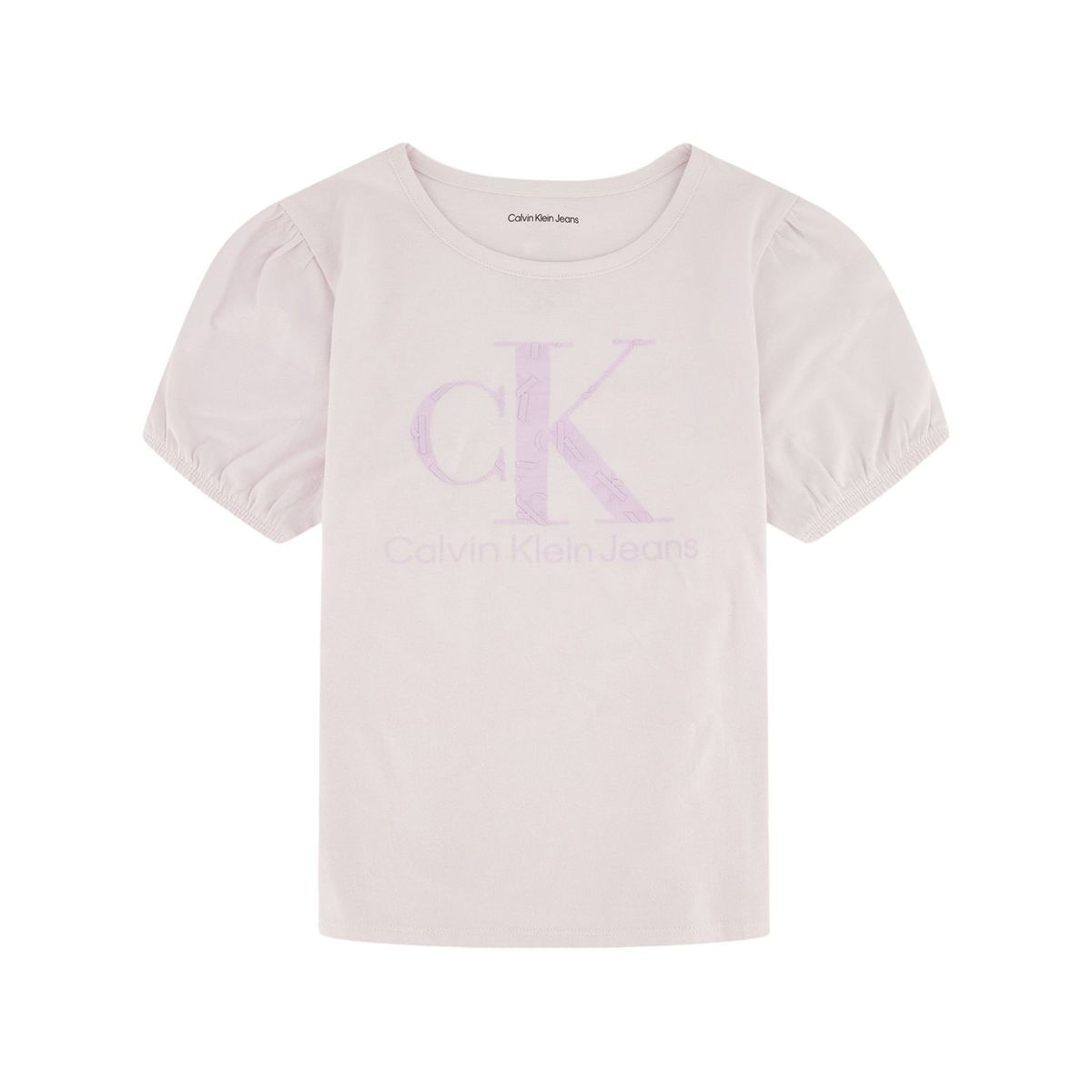 CALVIN KLEIN - Camiseta Para Niña Con Mangas De Globo Rosado Calvin Klein