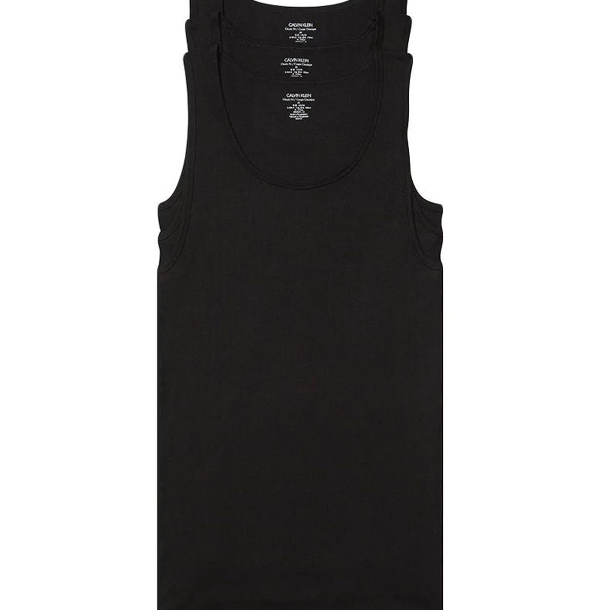 CALVIN KLEIN - Pack De 3 Camisetas Negro Sin Mangas Para Hombre Calvin Klein