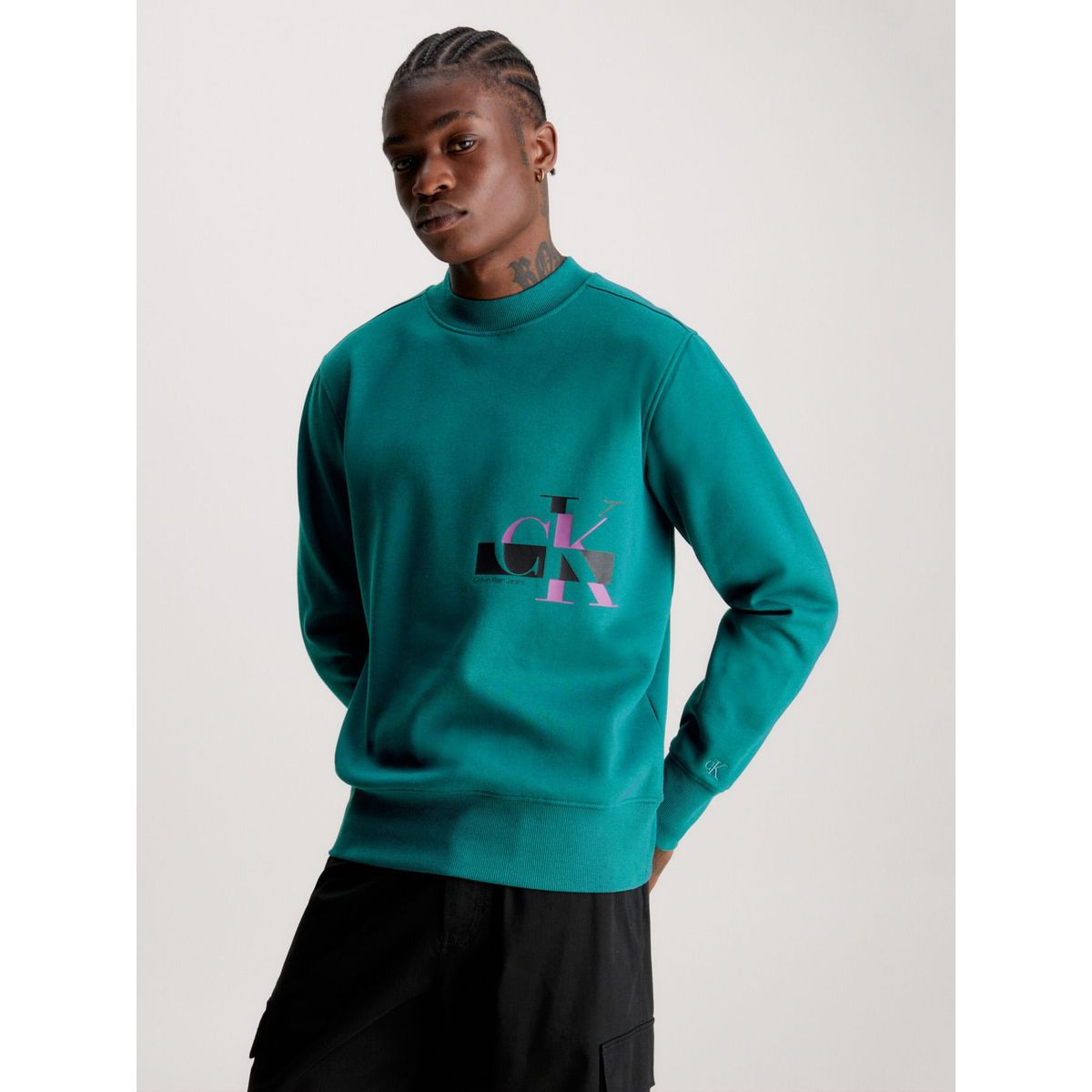 CALVIN KLEIN - Saco Verde Con Monograma De Bloque Color Calvin Klein