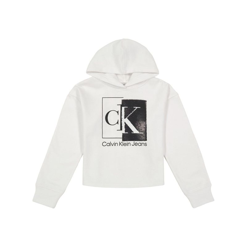 CALVIN KLEIN - Saco Para Niña Con Detalles En Lentejuelas Blanco Calvin Klein