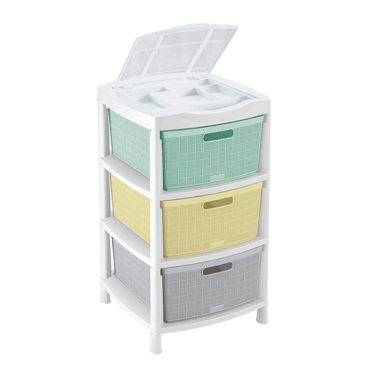 RIMAX - Gavetero Fique Con 3 Gavetas y Tapa Organizadora RIMAX - Niño