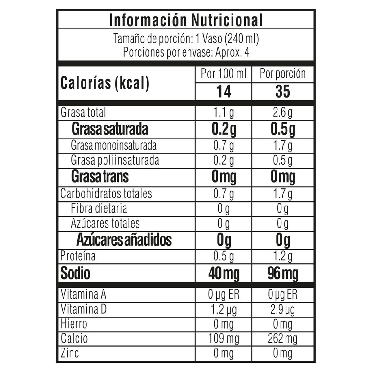 TOSH - Bebida Tosh Almendra Libre De Azucar X 1000Ml