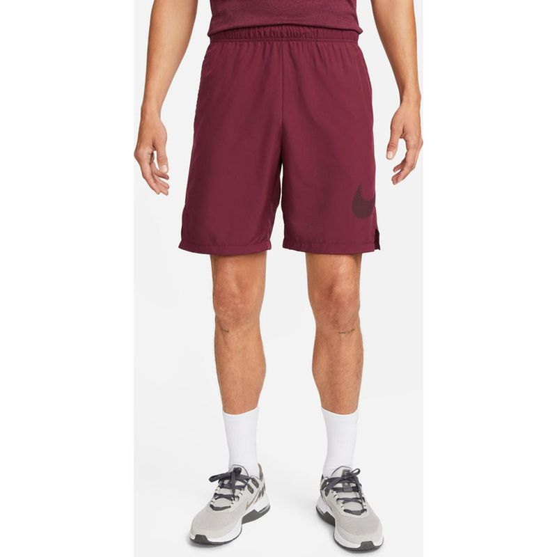 NIKE - Pantaloneta deportiva Hombre Nike Dryfit Flex Woven Fit 9" - Vino