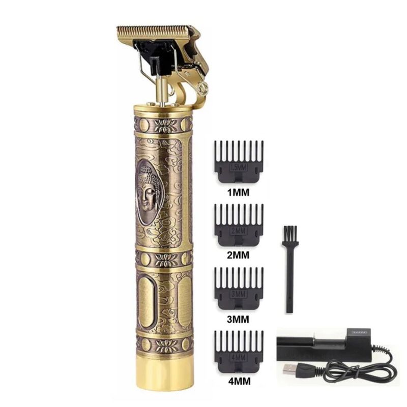 GENERICO - Maquina Patillera Recargable Trimmer Buda 4 Peines Ws-t99