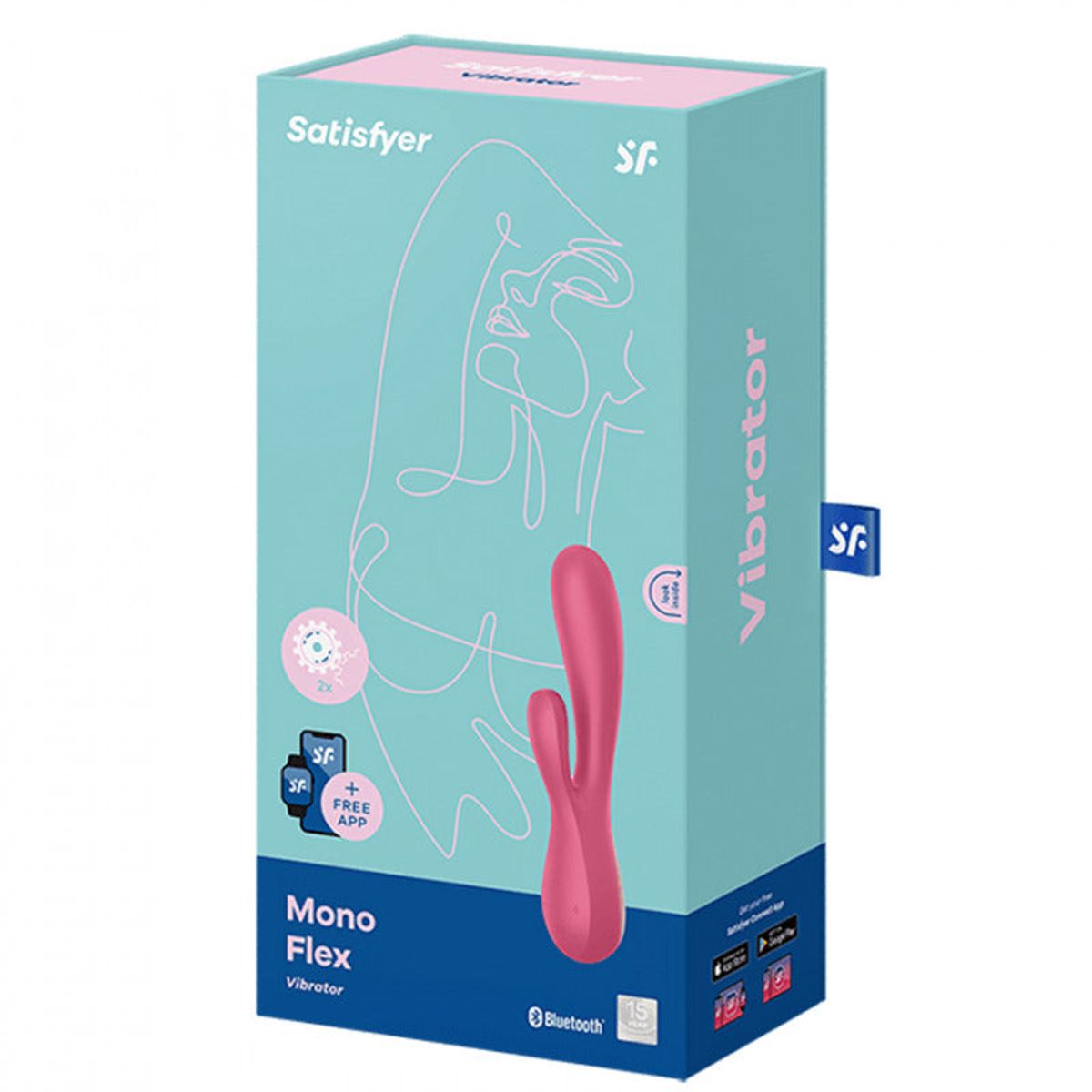 SATISFYER - Satisfyer Mono Flex Estimulador con Doble Estimulación - Silicona Premium y App Connect