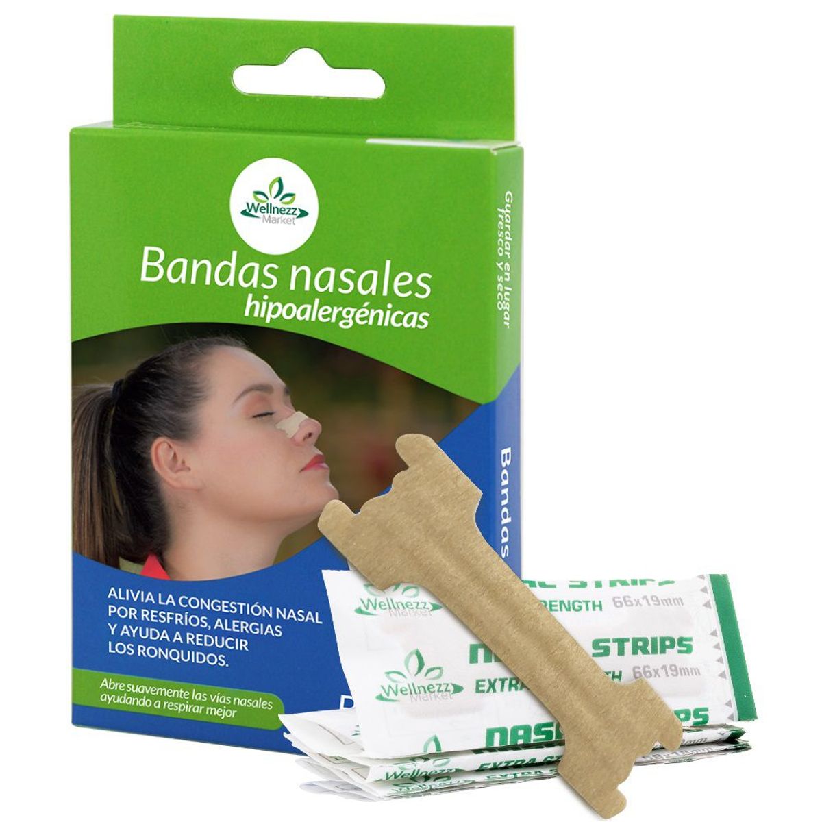 GENERICO - Bandas Nasales Wellnezz Hipoalergenicas X 10und