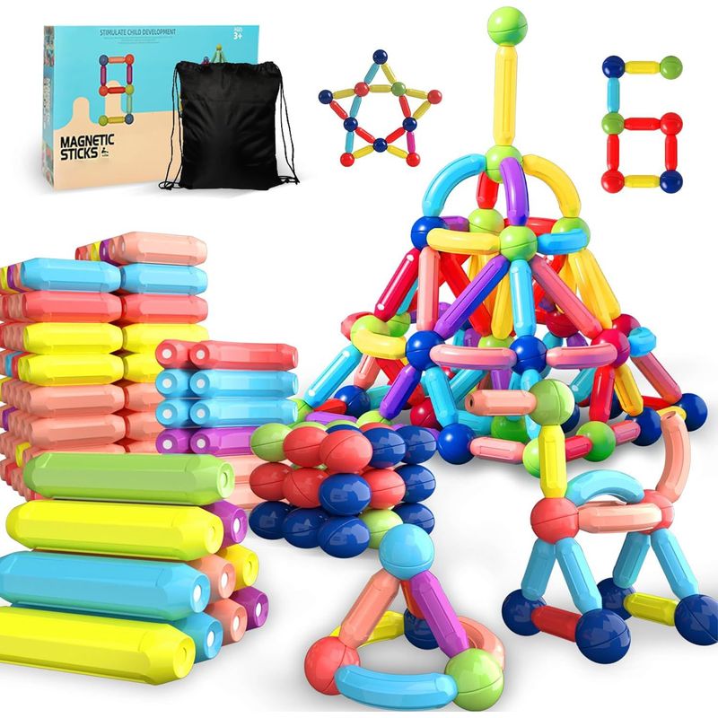 GENERICO - Fichas Magnéticas aprendizaje armar 64PCS