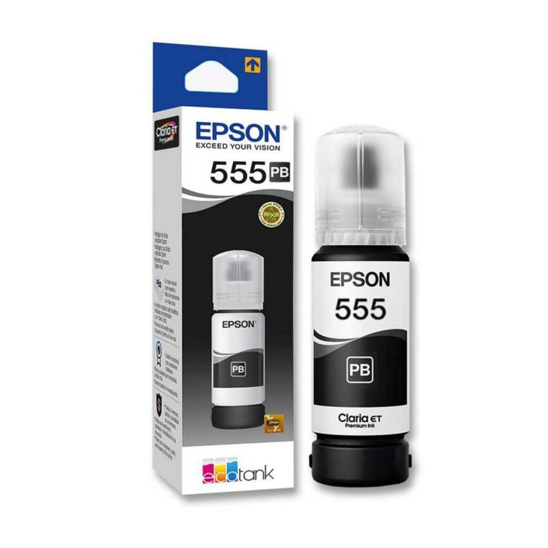 EPSON - Tinta Epson 555 Black photo  70ml 100% Original PIGMENTADA