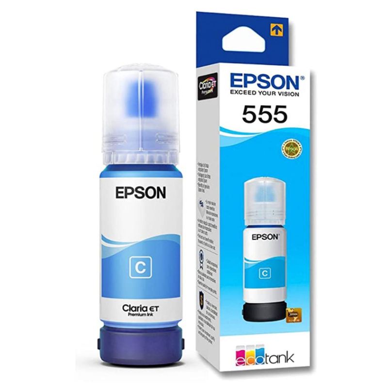EPSON - Tinta Epson 555 CYAN  70ml 100% Original PIGMENTADA