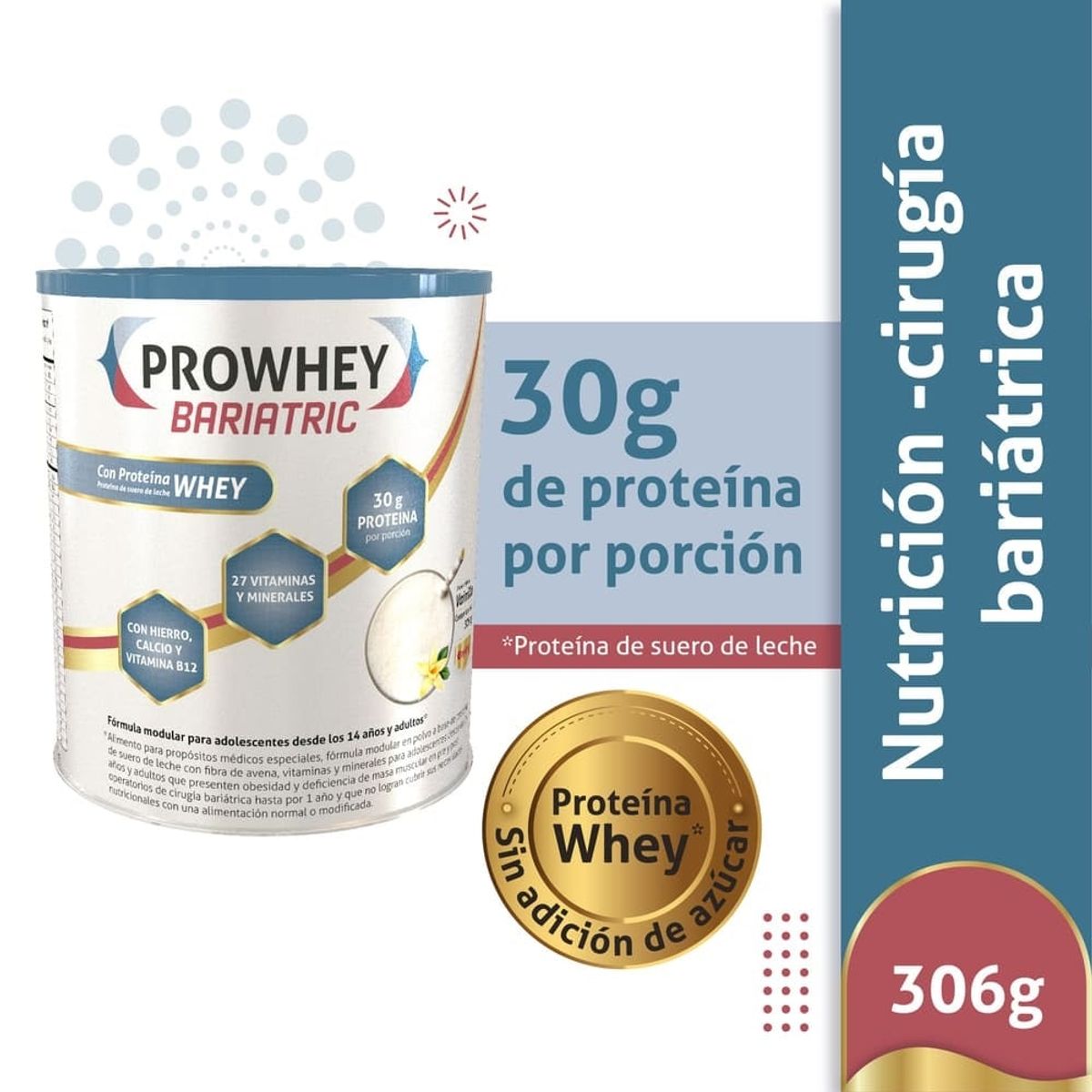 PROWHEY - Prowhey Bariatric Sabor Vainilla X 306G