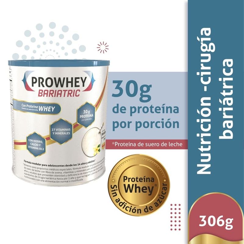 PROWHEY - Prowhey Bariatric Sabor Vainilla X 306G