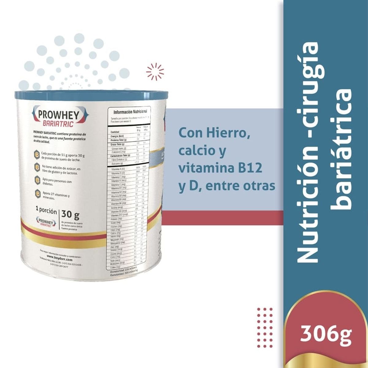 PROWHEY - Prowhey Bariatric Sabor Vainilla X 306G