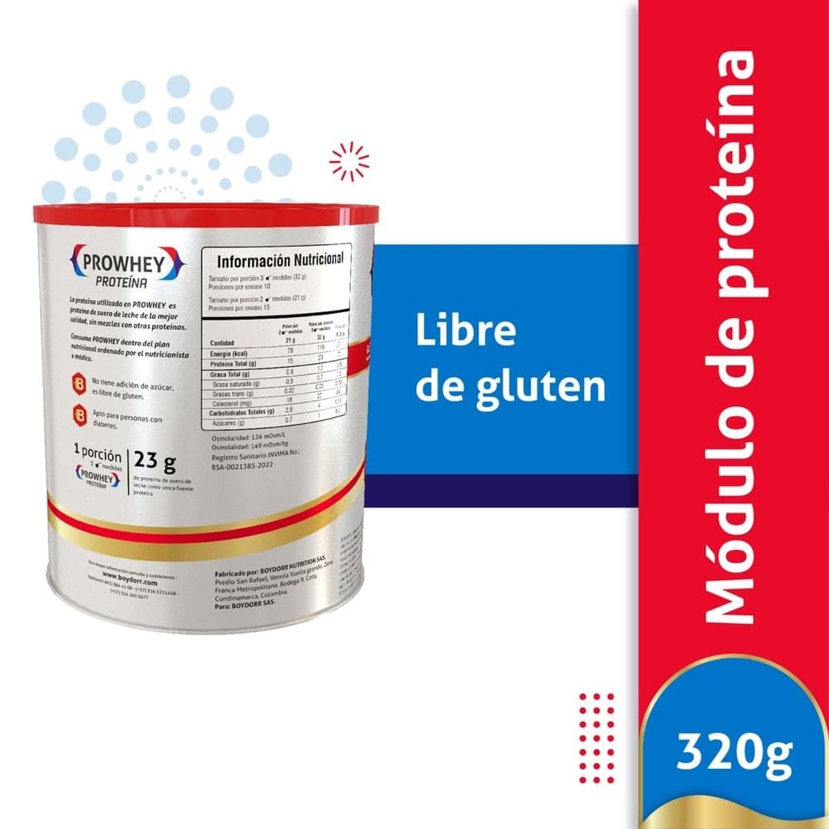 PROWHEY - Prowhey Proteina Libre de Gluten X 320g