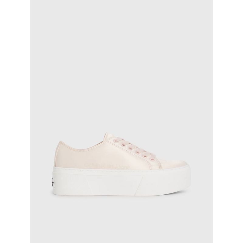 CALVIN KLEIN - Tenis De Satén Reciclado Con Plataforma Mujer Calvin Klein Calvin Klein