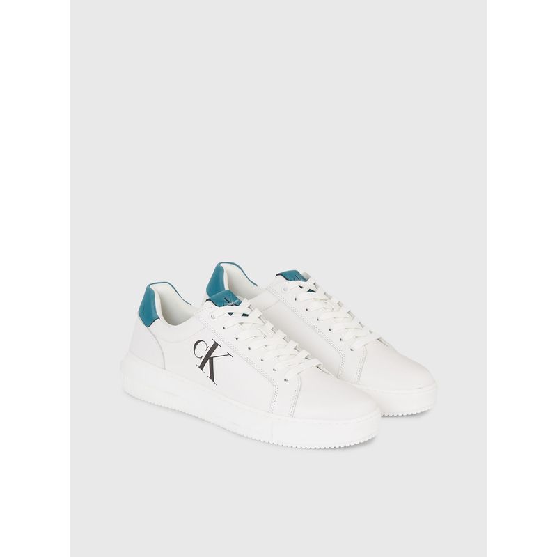 CALVIN KLEIN - Tenis Blancos Cuero Para Hombre Calvin Klein
