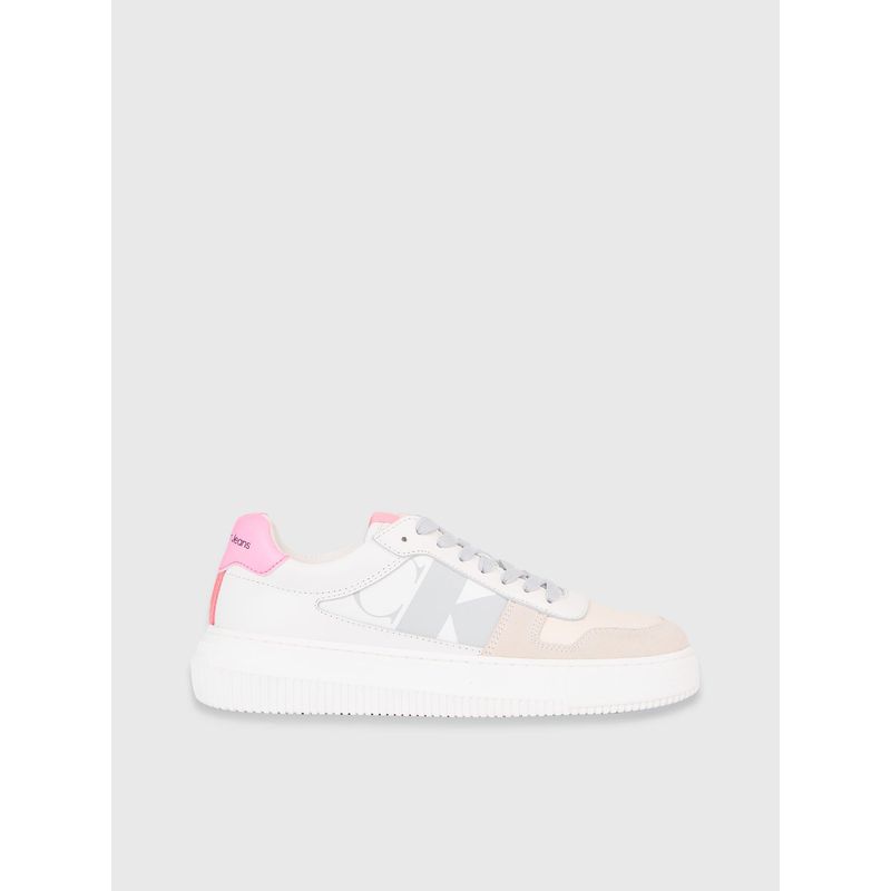 CALVIN KLEIN - Tenis Deportivas Con Logo Mujer Blanco Calvin Klein