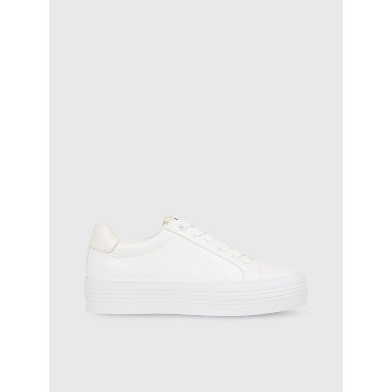 CALVIN KLEIN - Tenis De Plataforma Cuero Mujer Blanco Calvin Klein