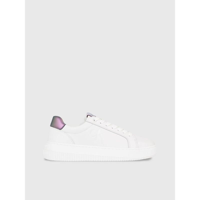 CALVIN KLEIN - Tenis Cuero Mujer Blanco Calvin Klein