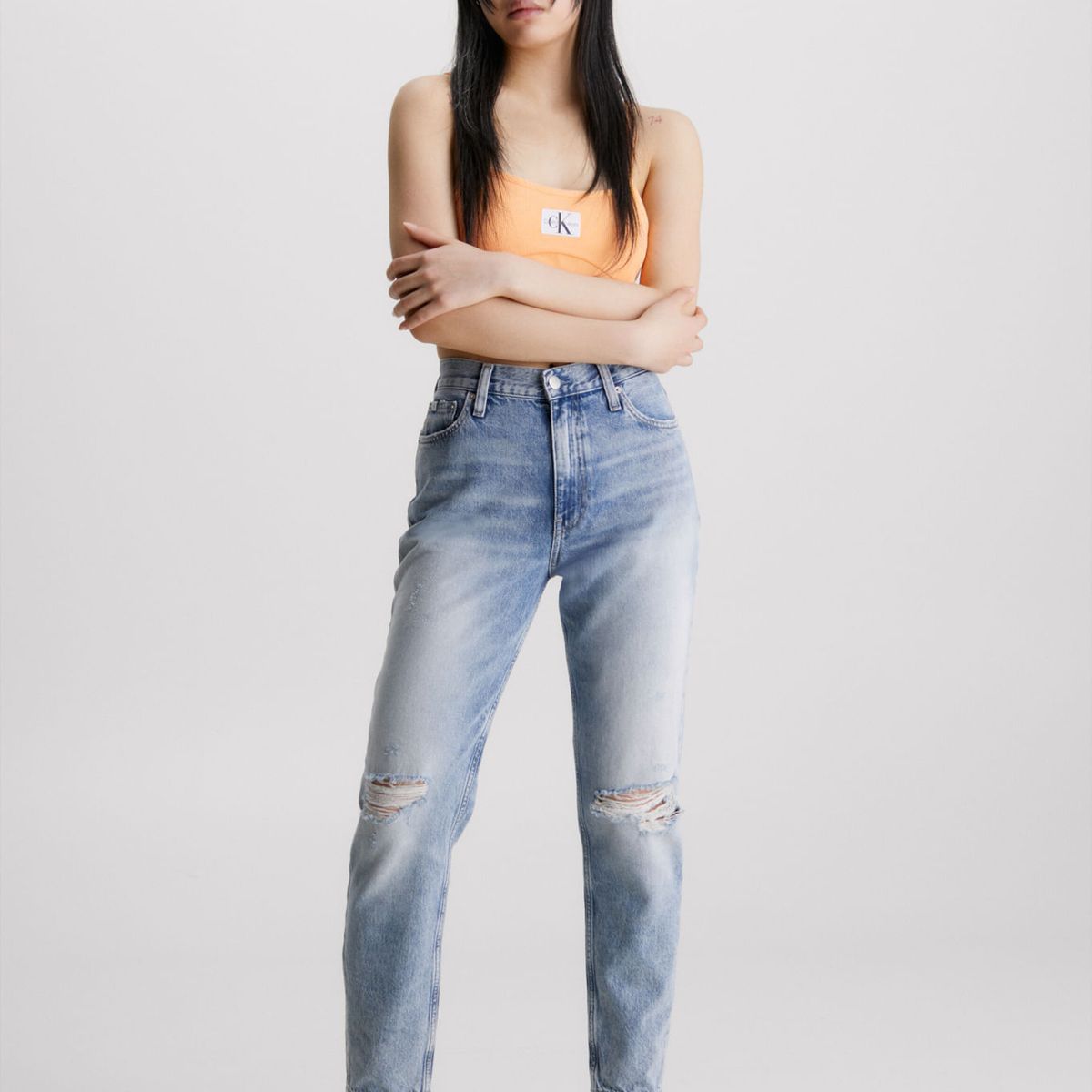 CALVIN KLEIN - Jeans Azul Mom para Mujer Calvin Klein