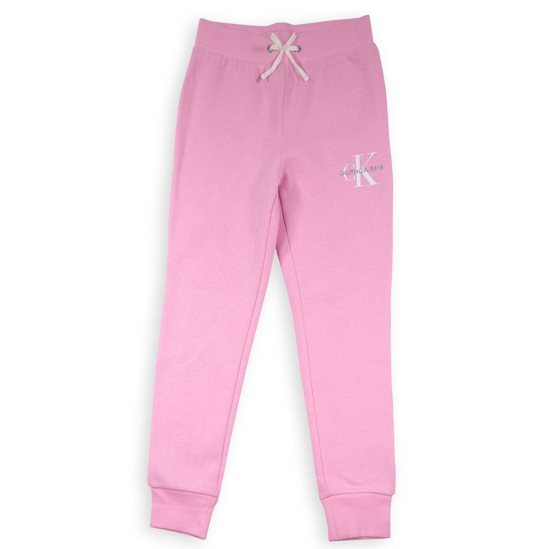 CALVIN KLEIN - Jogger Rosado De Chándal Con Logo Monograma Para Niña Calvin Klein