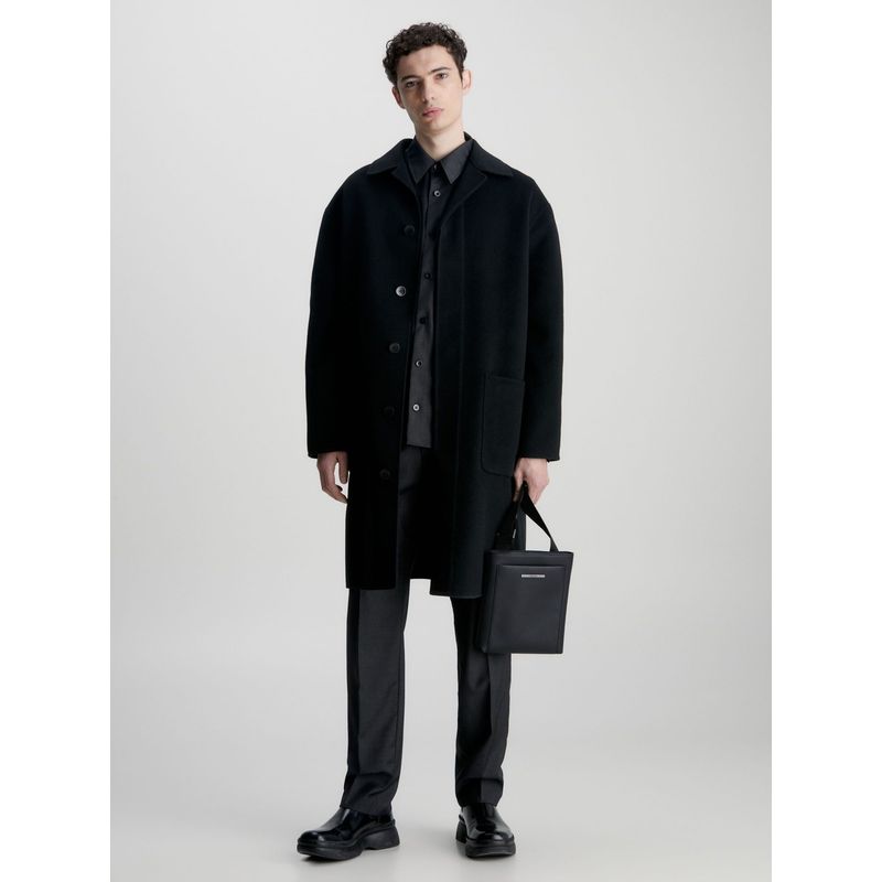 CALVIN KLEIN - Bolso De Mano Plana Reciclada Hombre Negro Calvin Klein