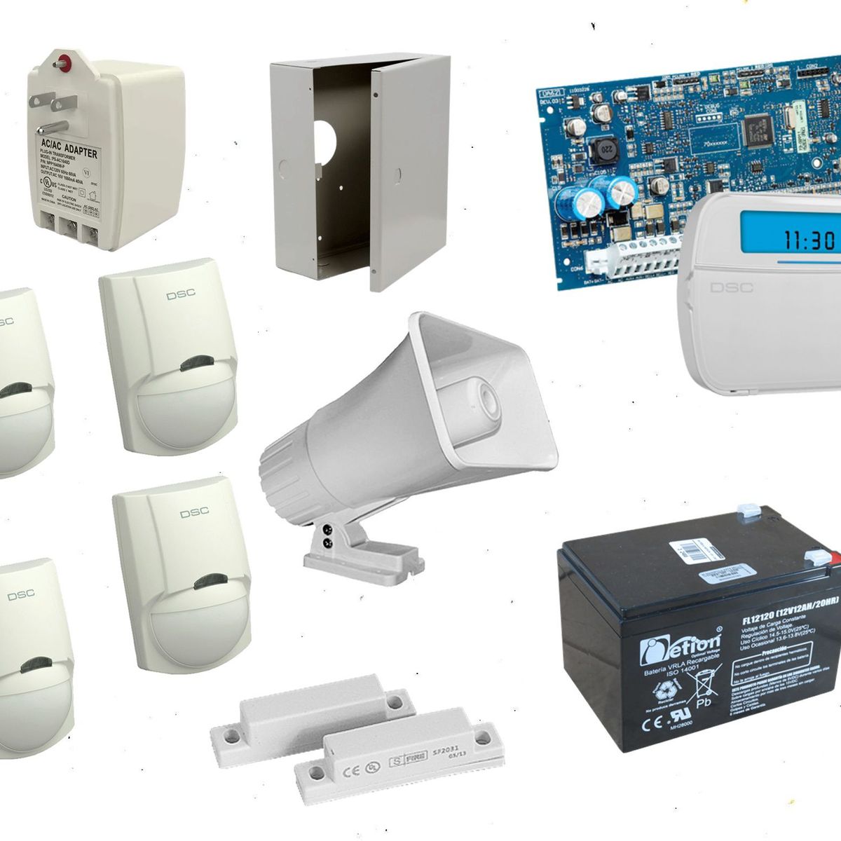 DSC - Kit De Alarma Dsc De 4 Sensores + 1 Contactos Magneticos NEO