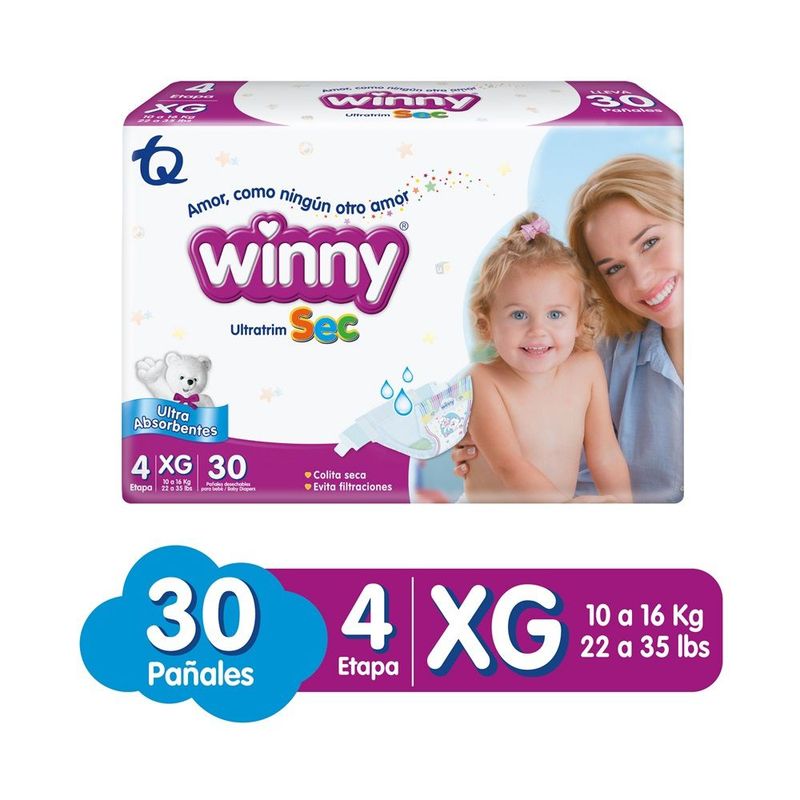 WINNY - Pañal Winny Ultratim Sec Etapa 4 X 30und