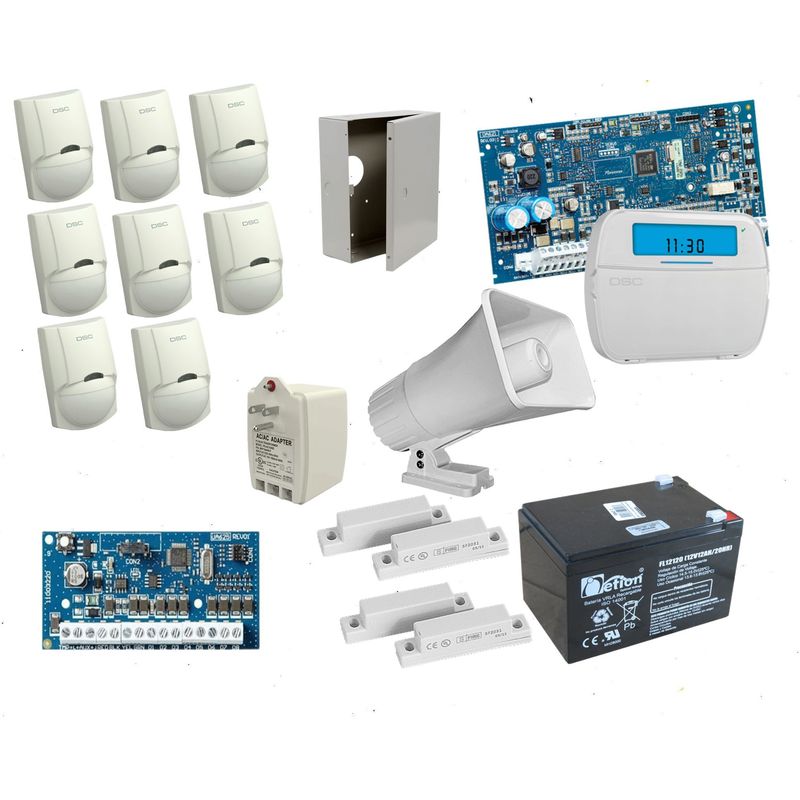 DSC - Kit De Alarma Dsc De 8 Sensores + 2 Contactos Magneticos NEO