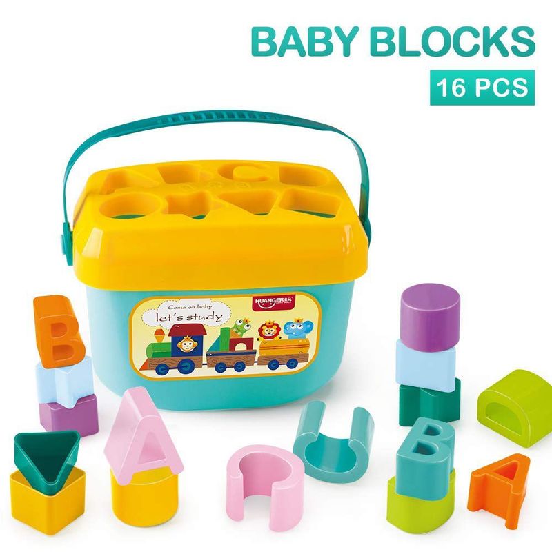 HUANGER - Juguete bebe mis primeros bloques didáctico encajar unisex
