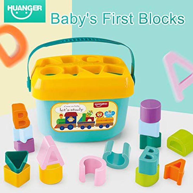 HUANGER - Juguete bebe mis primeros bloques didáctico encajar unisex
