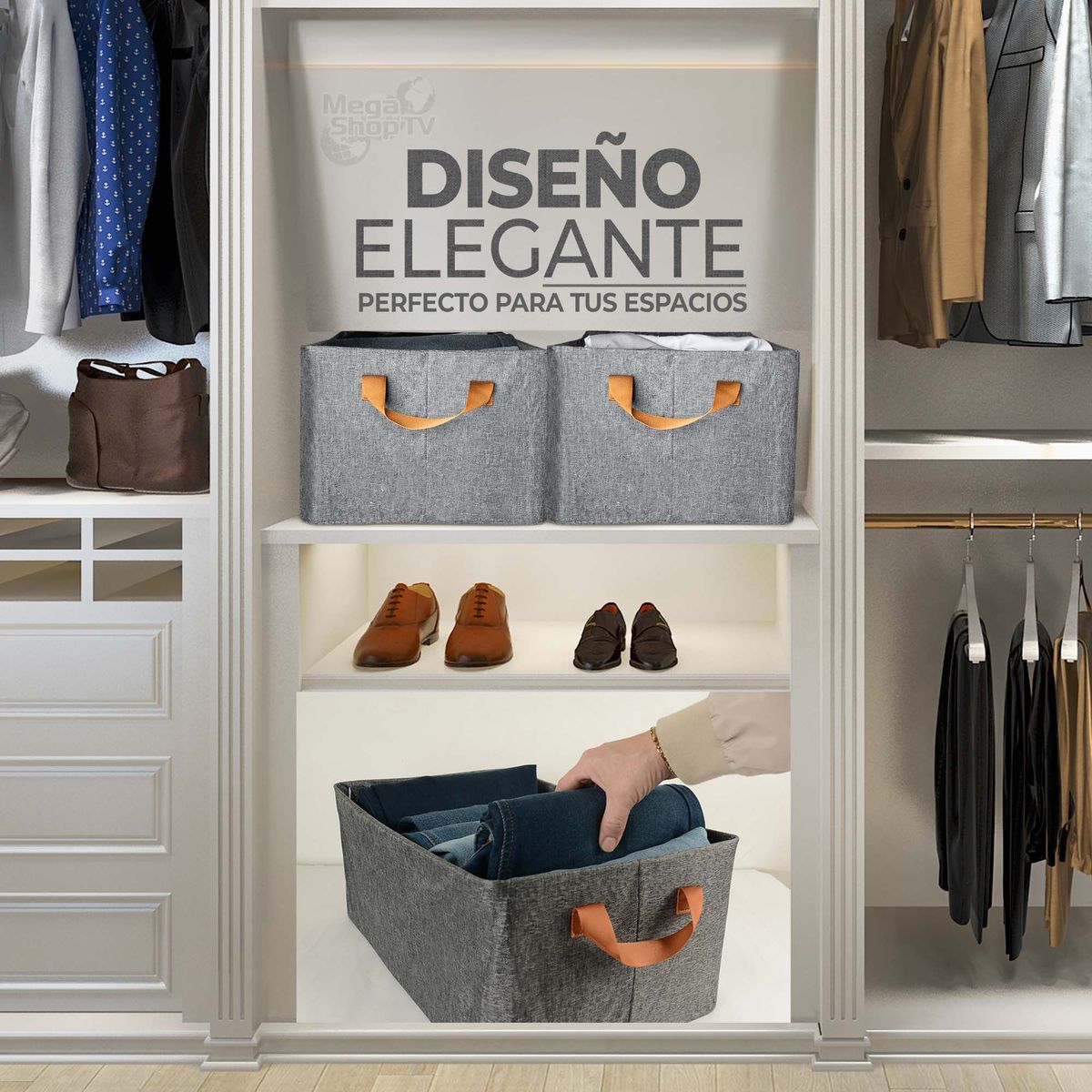 ENERGY PLUS - Caja organizadora multiuso Plegable resistente y Elegante