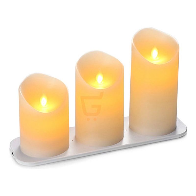 GENERICO - Vela X3und Decoración Navidad Luz Led 7x 5 Cm Velas