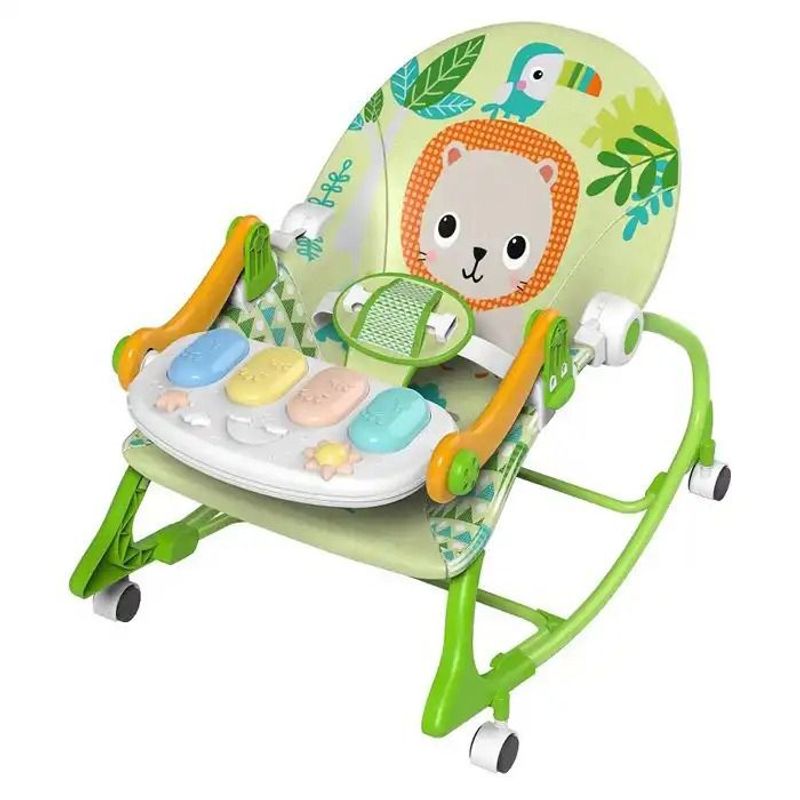 KIDSHOP - Silla Mecedora Musical Con Ruedas Piano Musical Leon V7193