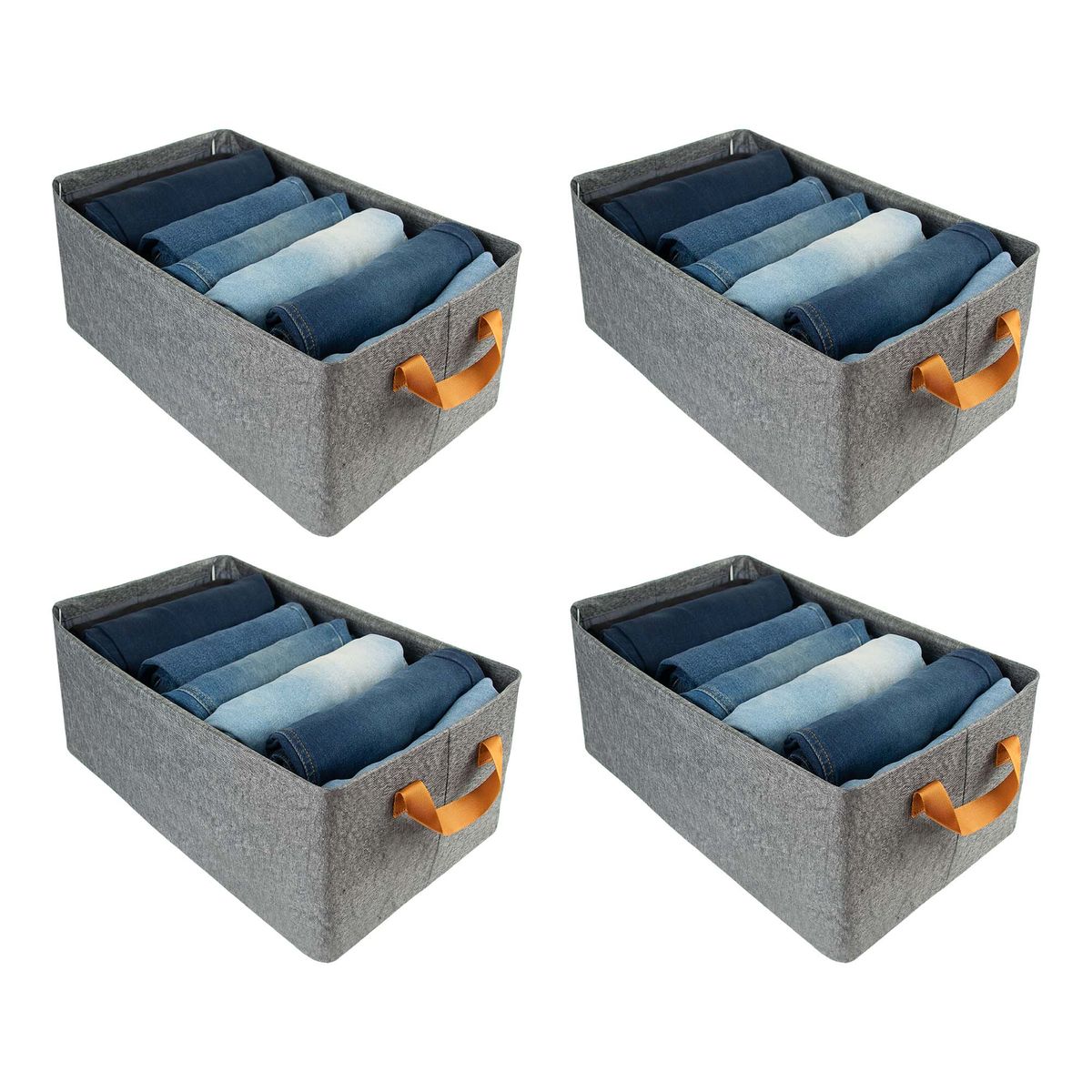 ENERGY PLUS - 4 Cajas organizadoras multiusos: Plegables y resistentes