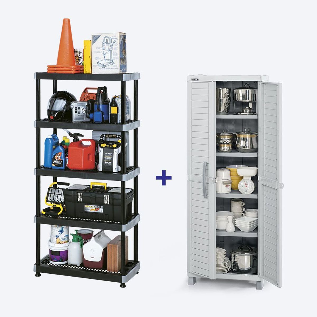 RIMAX - Combo Organizador RIMAX - Armario Grande  Estantería 5N 18