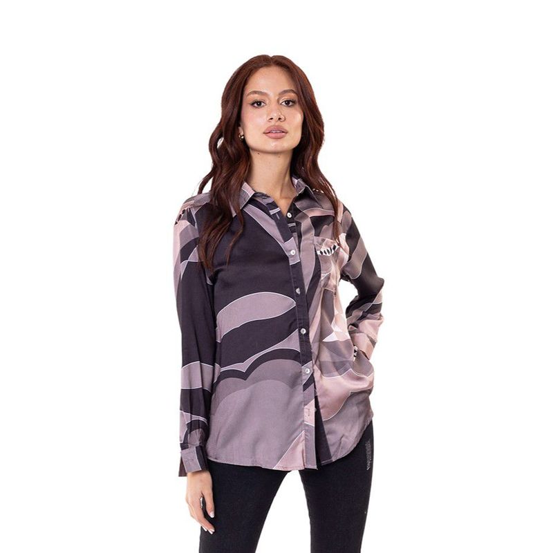 DREAMER - Camisa en satín print