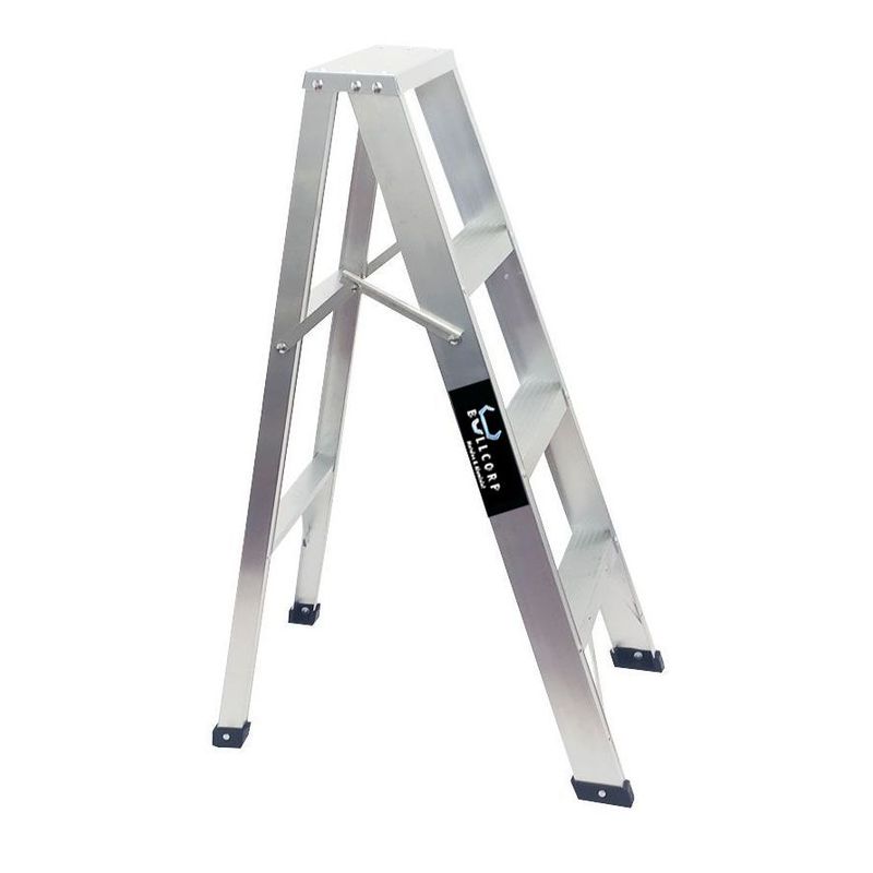 GENERICO - ESCALERA TIJERA DE ALUMINIO 4 PASOS USO PESADO
