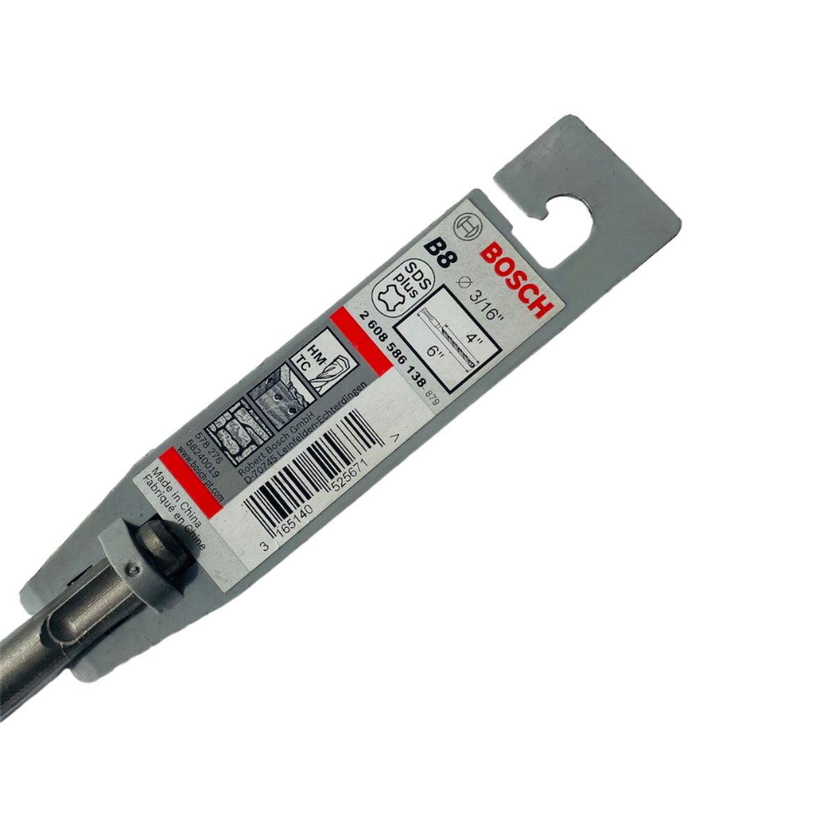 BOSCH - Broca SDS PLUS B8 Ø3/16 X 6″ Bosch 2608586138