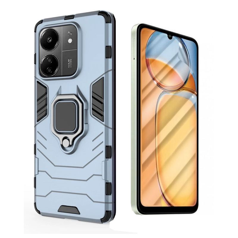 GENERICO - Estuche Anti Golpes Con Anillo Xiaomi 13C Azul