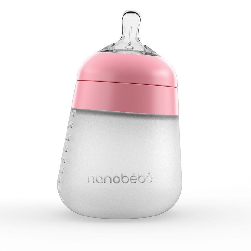 GENERICO - Biberon Nanonbebe Silicona Flex Rosa X 260Ml