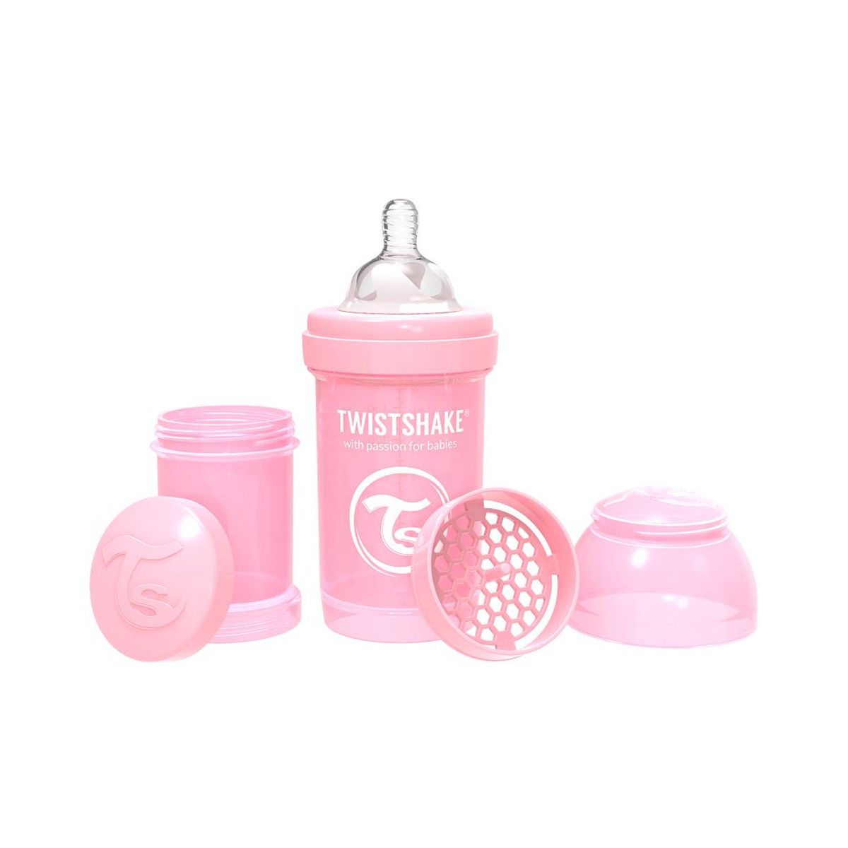 TWISTSHAKE - BIBERON ANTI-COLIC TWISTSHAKE ROSADO 6OZ