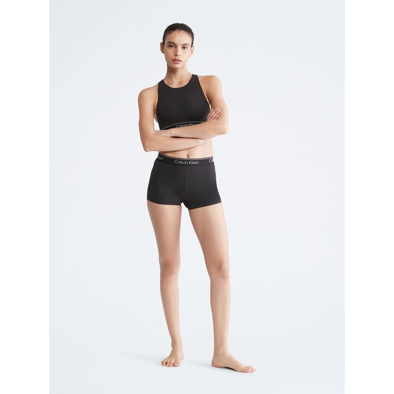 CALVIN KLEIN - Top Negro Con Logo Para Mujer  Calvin Klein